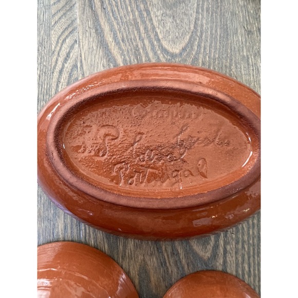 Vtg Hand-painted Signed Floral Art Pottery Plate Olaria S Perdro Corval Portugal - Picture 7 of 10